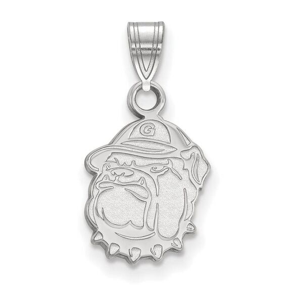 10k White Gold Georgetown U Small Logo Pendant - Picture 1 of 4
